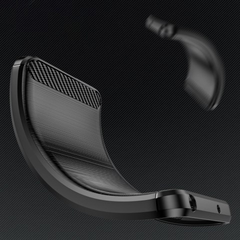 Etui elastyczne silikonowe na Xiaomi Poco F7 Pro Carbon Case - czarne