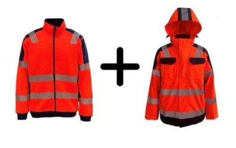 KURTKA PRZECIWDESZCZOWA Z PODPINKĄ, POMARAŃCZOWA, ROZ. L VIZWELL