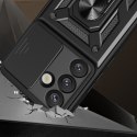 Pancerne etui z podstawką osłoną aparatu na Vivo V50 Lite 4G Hybrid Armor Camshield - czarne