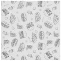 Papier pergaminowy do przekąsek frytek 30.5x30.5 cm wzór fast food - 500 szt.