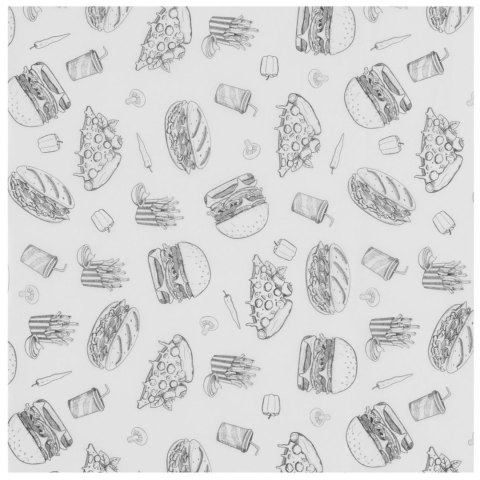 Papier pergaminowy do przekąsek frytek 30.5x30.5 cm wzór fast food - 500 szt.