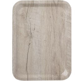 Taca do serwowania prostokątna antypoślizgowa 240x340 mm - jasne drewno