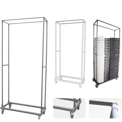 Wózek do transportu przechowywania 25 krzeseł cateringowych