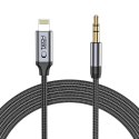 Kabel przewód audio iPhone Lightning - mini jack 3.5mm 1m - czarny