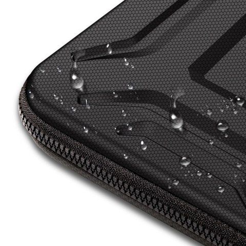 Pokrowiec etui usztywniane wodoodporne na laptopa 13-14'' - czarny