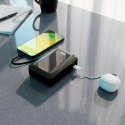 Powerbank 20000mAh USB-A USB-C z wyświetlaczem wbudowanym kablem USB-C 20W - czarny