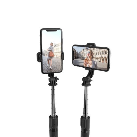 Selfie stick kijek statyw do zdjęć tripod Bluetooth do 72cm - czarny