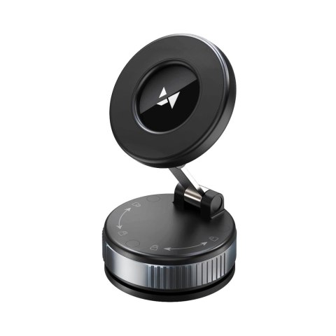 Uchwyt samochodowy magnetyczny na deskę rozdzielczą szybę - czarny