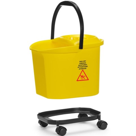 Wiadro do mopa mycia podłóg z wyżymaczką podstawą na kółkach 16 l