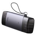 Czytnik kart pamięci SD TF USB-A USB-C - szary