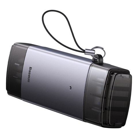 Czytnik kart pamięci SD TF USB-A USB-C - szary