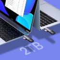 Czytnik kart pamięci SD TF USB-A USB-C - szary