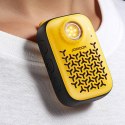 Głośnik przenośny z latarką magnesem klipsem Bluetooth IP67 - żółty
