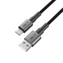 Kabel przewód UltraBoost DNA USB-A - USB-C 15W 3A 200 cm - szary