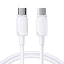 Kabel przewód do ładowania transmisji danych USB-C 60W 1.2m - biały