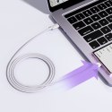 Kabel przewód do ładowania transmisji danych USB-C 60W 1.2m - biały