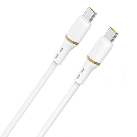 Kabel przewód silikonowy USB-C 60W 1m - biały