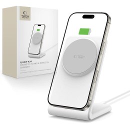 Ładowarka bezprzewodowa biurkowa do smartfona QI15W-A38 MagSafe - biała
