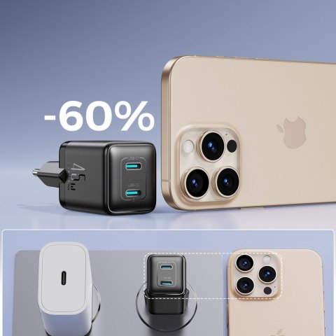 Ładowarka sieciowa 2x USB-C EU 45W - czarna