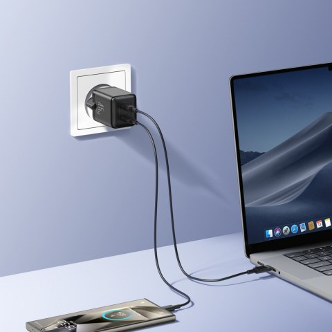 Ładowarka sieciowa 2x USB-C EU 45W - czarna