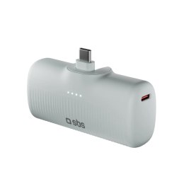 Powerbank EcoPower 5000 mAh 10W z wbudowanym portem USB-C - szary