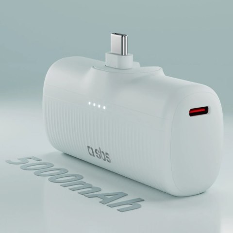 Powerbank EcoPower 5000 mAh 10W z wbudowanym portem USB-C - szary