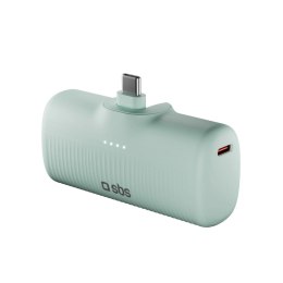 Powerbank EcoPower 5000 mAh 10W z wbudowanym portem USB-C - zielony