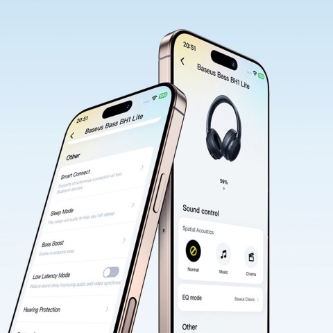 Słuchawki bezprzewodowe nauszne mocny bas Bass BH1 Bluetooth - czarne