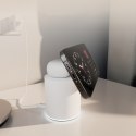 Stacja ładująca 2w1 bezprzewodowa magnetyczna do smartfona słuchawek - biała