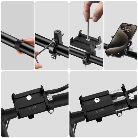 Uchwyt rowerowy do smartfona na kierownicę V4 - czarny