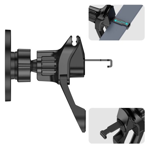 Uchwyt samochodowy N56 do smartfona na kratkę MagSafe - czarny