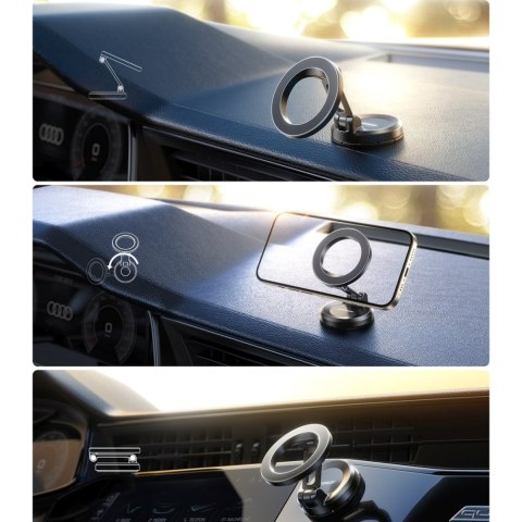 Uchwyt samochodowy magnetyczny do smartfona na deskę rozdzielczą MagSafe - czarny