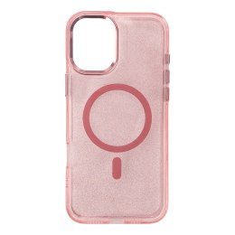 Etui brokatowe plecki na iPhone 17 Pro Glitter Case MagSafe - różowe