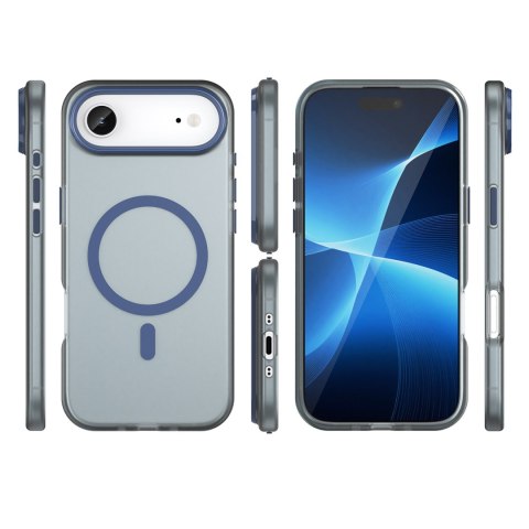 Etui case na iPhone 17 Air Magnetic Abrasive MagSafe - matowe niebieskie