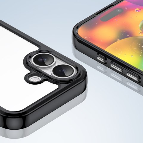 Etui case pokrowiec na iPhone 17 Outer Space - czarne przezroczyste