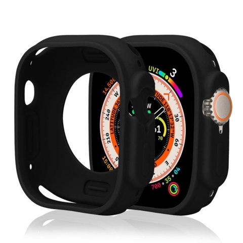 Etui na Apple Watch Series 4/5/6/SE 44 mm Silicone Watch Case - czarne