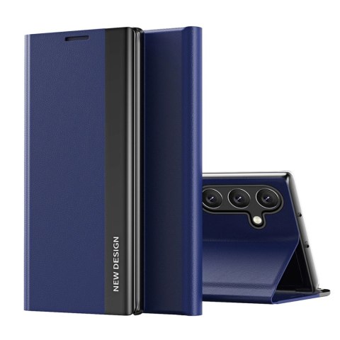 Etui na Samsung Galaxy S25 Edge z klapką podstawką Sleep Case Pro - niebieskie