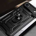 Etui pancerne z podstawką osłoną aparatu na iPhone 17 Air Hybrid Armor Camshield - czarne