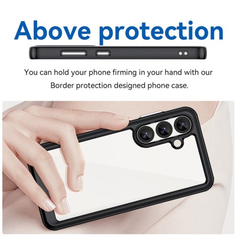 Etui pokrowiec na Samsung Galaxy S25 Edge z elastyczną ramką Outer Space Case - czarne