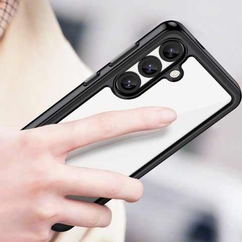 Etui pokrowiec na Samsung Galaxy S25 Edge z elastyczną ramką Outer Space Case - czarne