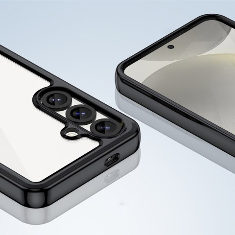 Etui pokrowiec na Samsung Galaxy S25 Edge z elastyczną ramką Outer Space Case - czarne
