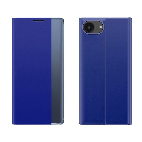 Etui pokrowiec z klapką podstawką na iPhone 16e New Sleep Case - niebieski