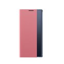 Etui pokrowiec z klapką podstawką na iPhone 16e New Sleep Case - różowy