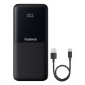 Powerbank 10000mAh 22.5W z wyświetlaczem kablami USB-C iPhone Lightning Lipow - czarny