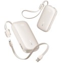 Powerbank 20000mAh 22.5W z wyświetlaczem kablem EnerFill FC21 Qpow 3 Ultra - beżowy