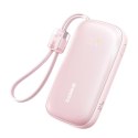Powerbank 20000mAh 22.5W z wyświetlaczem kablem EnerFill FC21 Qpow 3 Ultra - różowy