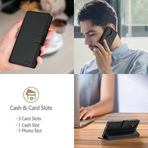 Etui pokrowiec z klapką do Xiaomi 15T Pro Wallet - czarne