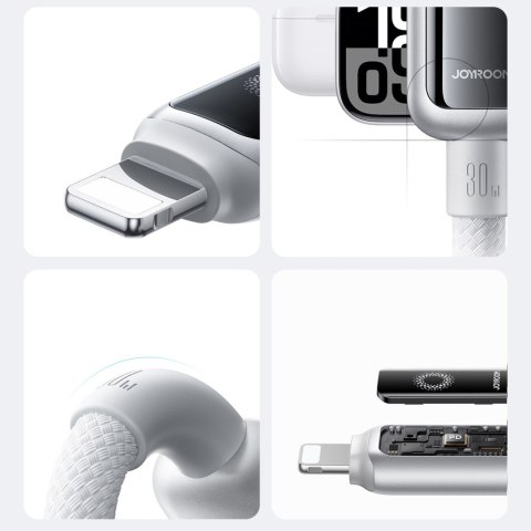 Kabel przewód USB-C - iPhone Lightning 30W 1.2m - biały
