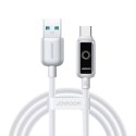 Kabel przewód w oplocie USB-A - USB-C 66W 1.2m - biały