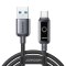 Kabel przewód w oplocie USB-A - USB-C 66W 1.2m - czarny